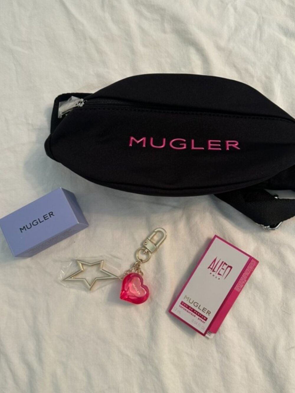 Mugler Belt Bag and Bag Charm Bundle